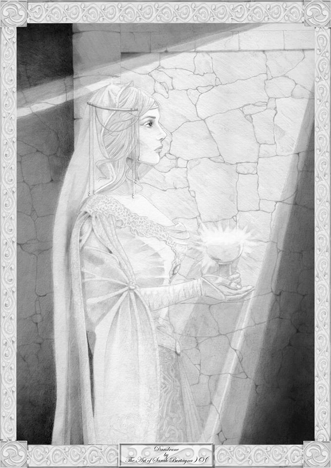 Illustration d'origine du projet par Sarah Bertagna: Dandrane, la soeur du chevalier Perceval
Les Dames du Légendaire Arthurien