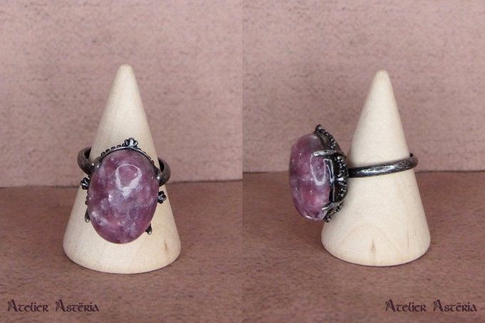 Titania : bague inspiration Renaissance gemme / Renaissance style gemstone signet ring