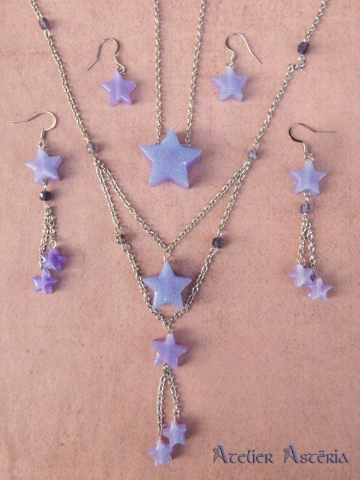 Breksta : bijoux étoile ou lune / star or moon jewelry