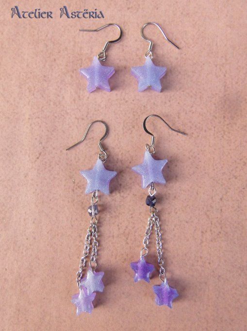 Breksta : bijoux étoile ou lune / star or moon jewelry