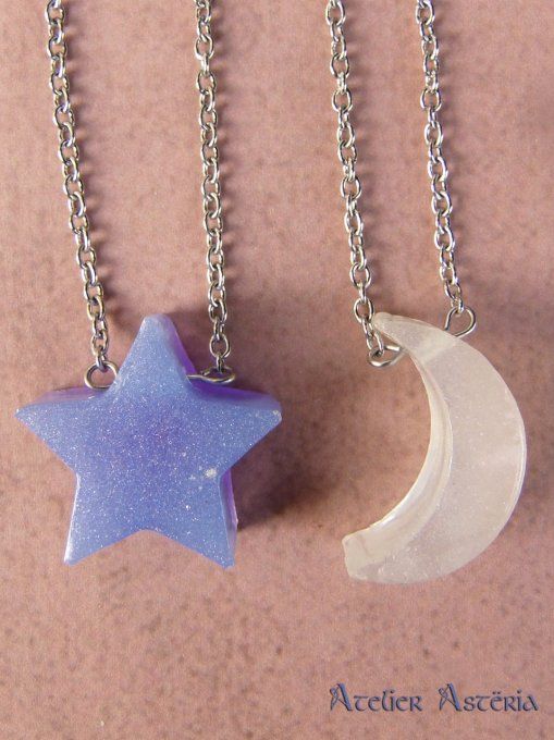 Breksta : bijoux étoile ou lune / star or moon jewelry