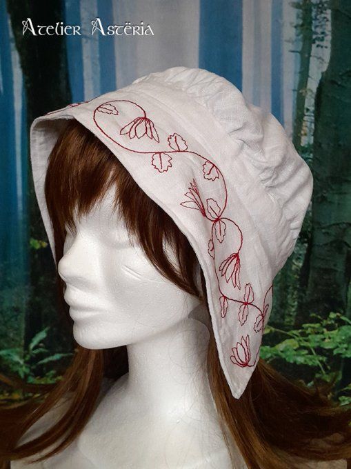 Catherine : coiffe Renaissance brodée / embroidered Renaissance coif