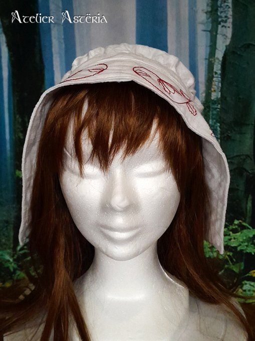 Catherine : coiffe Renaissance brodée / embroidered Renaissance coif