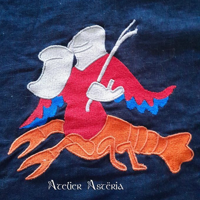 Motifs broderie chevaliers aquatiques