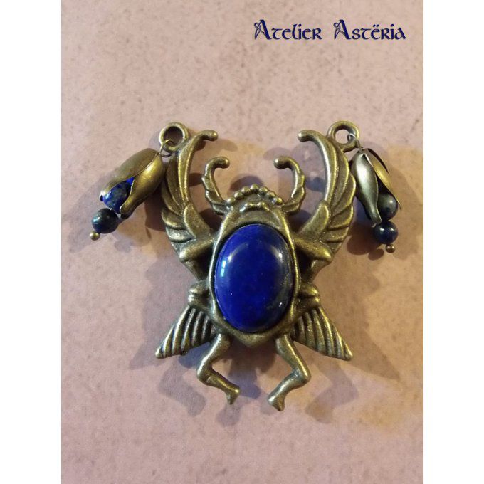 atelier_asteria-broche_scarabee_egyptien_lapis_lazuli_carnelian-egyptian_scarab_brooch-creation_bijo